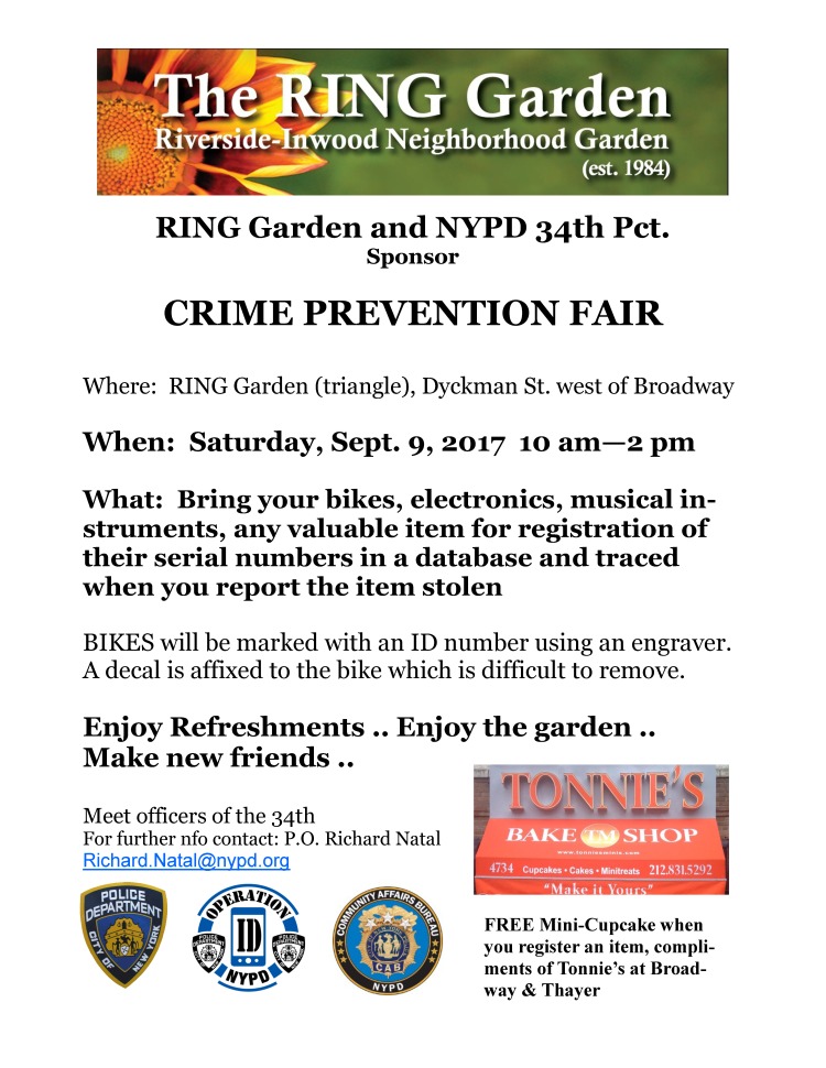 RING NYPD Crime Prevention Fair 2017b flyer
